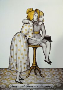 Paul and Florence Dombey from Dombey and Son by Charles Dickens by English School